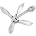 Crown Sporting Goods Galvanized Folding Grapnel Boat Anchors - Choose The Best Weight for Your Watercraft, Up to 17.5 lbs (3)