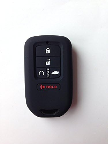 2018 2017 2016 2015 Honda Civic Accord Pilot CR-V CRV EX EX-L Touring Premium Silicone Key Fob Protective Shell Case 5 Buttons Smart Key Accessory by AutoGloss B073YHMXSV 1Pc Black