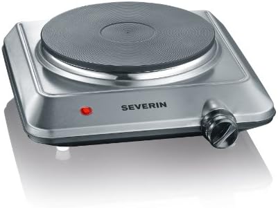 Placa de cocina portátil, placa eléctrica para cocinar fácil de limpiar, hornillo eléctrico con termostato regulable, acero inoxidable cepillado, 1500 W, KP 1092
