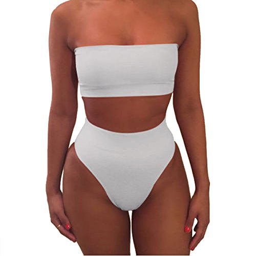 cute high waisted 2 piece bathing suit