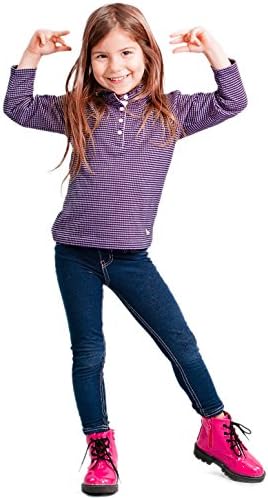 Dakomoda Girl's Pima Cotton Jacquard Pique Polo 6T