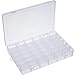 Outus 2 Pack 36 Grids Jewelry Dividers Box Organizer Adjustable Clear Plastic Bead Case Storage Container