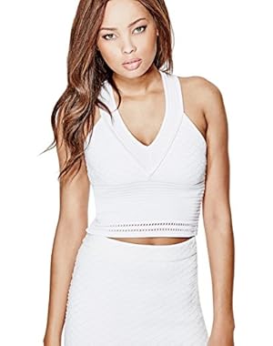 GUESS Textured Bandage Crop Top