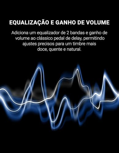 VEDO M-vave Pedal de efeito Classic Delay, True Bypass, tempo de delay de 600ms, para guitarra elétrica e baixo.