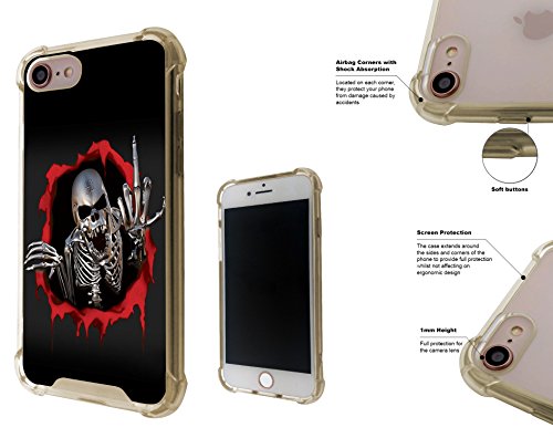 003410 Steel Metal Skeleton Middle Finger Iphone 7 8 Plus | Desertcart Aruba