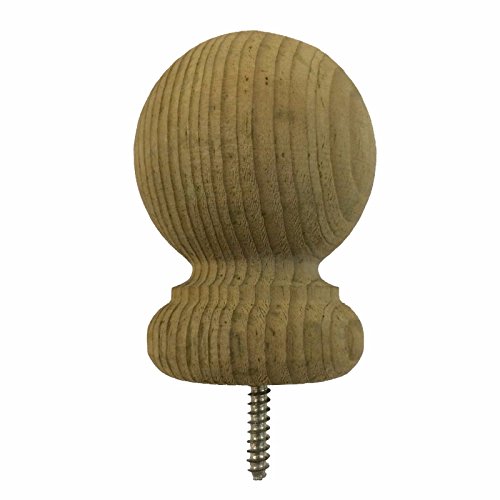 Small Pressure Treated Wood Ball Top 2.7" Finial for Fence and Deck Posts - Green