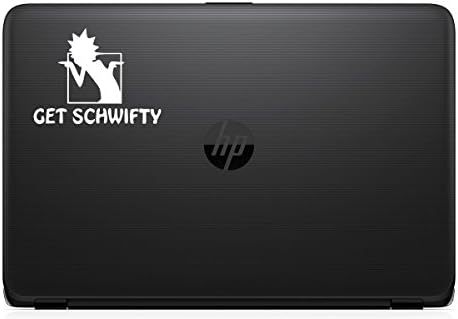 Get Schwifty Rick and Morty Macbook Laptop Car window Die-cut Vinyl Decal Sticker (4.35" wide, White)