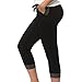 Coco-Limon Women Cropped Joggers, French Terry Sweatpant, Rib Trimming