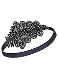 Vijiv Black White Headpiece Art Deco Vintage 1920's Headband Flapper accessories