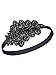 Vijiv Black White Headpiece Art Deco Vintage 1920's Headband Flapper accessories