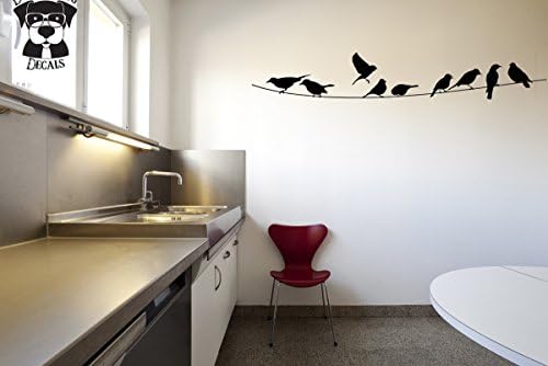 Birds on a Wire Black 35" Decal Sticker for Wall Room Decoration Decor Home House Just Like Paint