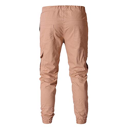 iYBUIA Men's Jogger Pants in Basic Solid Colors and Stretch Twill Fabric - Thumbnail 5
