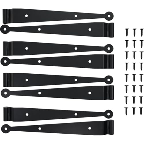 SteelTek Strap Hinge 12"W with 1/2" Offset Shutter Kit, for Heights 60"-80" (In…