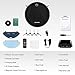 Deenkee Robot Vacuum Cleaner, Automatic Vacuum Cleaner Robot with Mop for Pet Hair, Carpet and Hardwood Floor (Black) (Large)