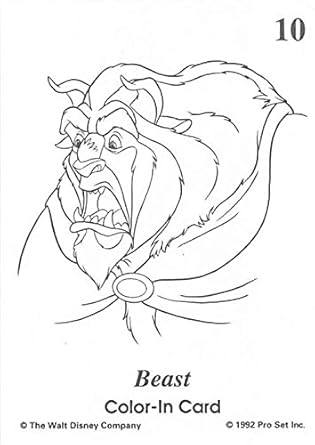Beauty and the Beast trading card Coloring Edition 1992 Disney Pro Set