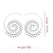 Tuccpai 3 PairsVintage Bohemian Spiral Hoop Earrings Set For Women Set (Silver tone)
