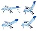 #WEJOY Aluminum Lightweight Portable 4 Position Lay Flat Folding Camping Beach Chair with Shoulder Strap Cup Holder Pocket Armrest and Headrest, Great for Outdoor Lawn Concert, Blue