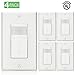 Sunco Lighting 4 Pack Vacancy & Occupancy Motion Sensor Wall Switch, UL LISTED, Title 24 Qualifed, 180° Field View, Automatic and Manual ON/OFF, Neutral Wire Required, White