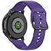 Fit for Samsung Galaxy Watch Active 2 Watch Bands, 20mm Silicone Quick Release Replacement Band Straps Wristbands Fit for Garmin Vivoactive 3 Music Women Men (Purple, Small)