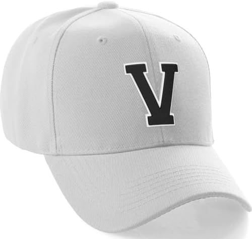 Custom Hat A to Z Initial Letters Classic Baseball Cap, Black Hat