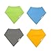 Alva Designed Stylish Baby Solid Bandana Drool Bibs for Boys and Girls 4 Pack of Super Absorbent Baby Gift Sets KSW01