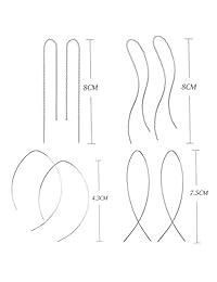 Jstyle - 4 pares de pendientes de rosca curvada de acero inoxidable para mujeres y niñas