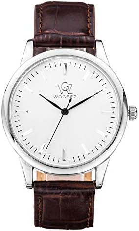 Sentai Men Simple Quartz Watches Genuine Leather Band Stainless Steel Mesh Strap Analogue Quartz Waterproof Wrist Watch for Man & Woman in Gift Box Ideal for Boyfriends Husband Father