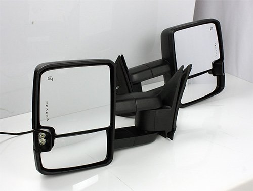 ModifyStreet Power Side Towing Mirrors w/Turn Signal and Heated Defrost and Clearance Light for 03-06 Chevy Silverado Avalanche Tahoe Yukon/XL/Denali Suburban or GMC Sierra - Chrome finished