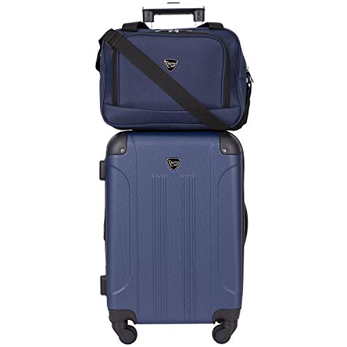 Travelers Club Sky+ Luggage Set, Navy Blue, 3 Piece Set Pricepulse