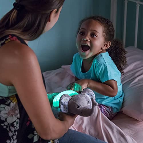 SwaddleMe® Slumber Buddies® Soother (Gray/Green Elephant) – Projector Night Light for Kids with Calming Songs and Sounds