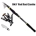 Sougayilang Fishing Rod Reel Combos, Collapsible Telescopic Fishing Pole with Spinning Reel Kit for Adults Kids Outdoor Sport Travel Freshwater Saltwater Fishing