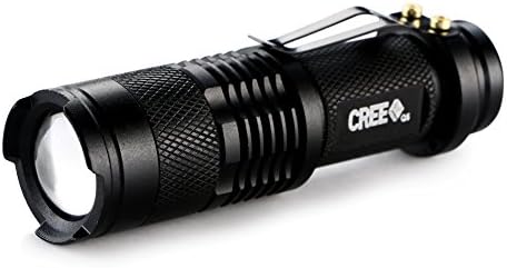 Mini Flashlight,Holifar ZOOM Torch 7W Handheld Light 3 Modes Lanterna Adjustable Focus Light Lamp AA 14500 Battery Penlight