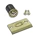 Qualihome Drive-in Closet Door Ball Catch, with Strike Plate (2 Pack Brass)
