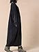 Mordenmiss Women's Long Sleeve Baggy Solid Denim Dress Black,One Size