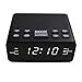 Alarm Clock Radio, LED Digital FM/AM Radio Alarm Clocks for Bedrooms Battery Backup (Black)