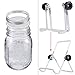 Skylety 4 Pack Stainless Steel Sprouting Jar Lid with 2 Pack Stainless Steel Sprouting Stands for Wide Mouth Mason Jars Canning Jars to Make Sprout, White