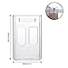 JUMI Badge Holder (Holds 2 Cards) ID Card Name 3x4 Inchs Vertical Hard Plastic Heavy Duty Transparent Polycarbonate 2 Pack