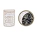 HittecH 2Pcs Good Vibes Only Motivational Cute Enamel Lapel Pins Jacket Shirts Bag Decor