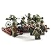 WW2 Heavy Infantry Army Soldiers with Artillery - Military Building Block Model
