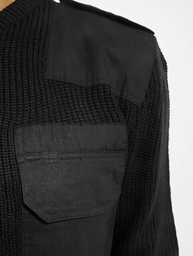 BW-Pullover - Rundhals, Schwarz, Gr.- M/48-50