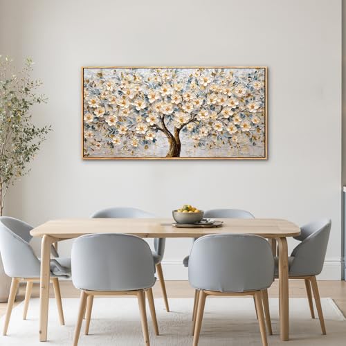 SERIMINO Modern Living Room Decoration Frames, Large Decorative Canvas, Decorative Prints Tree of Life, Flower Paintings, Nature Room, Bedroom, Dining Room, Hallway, 60 x 120 cm