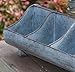Galvanized Steel Metal Country Garden Planter Feed Trough Caddy with Handle 10 Compartments