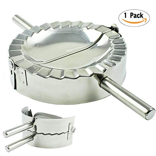 Home Servz Food Grade 304 Stainless Steel Ravioli Maker Pierogi Dumpling Mold - Dough Press Cutter - Pie Crimper Kitchen Wrapper Pastry Tool(3.74 inch-9.5CM)