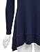 MBJ WT1178 Womens Long Sleeve Double Layer Tunic Top XL NAVY