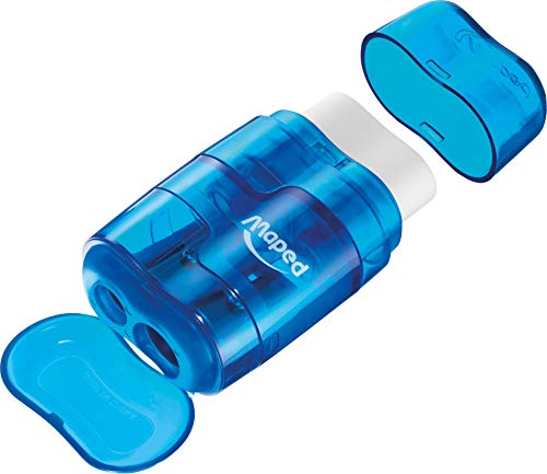 Maped Connect DUO 2 Hole Sharpener / Eraser Combo, Assorted Colors (049249) - Thumbnail 4