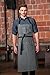 Chef Works Unisex Portland Chefs Bib Apron, Black, One Size
