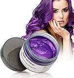 Hair Coloring Wax, Purple Disposable MOFAJANG Instant Matte Hairstyle Mud Cream Hair Pomades for Kids Men Women to Cosplay Nightclub Masquerade Transformation