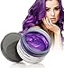 Hair Coloring Wax, Purple Disposable MOFAJANG Instant Matte Hairstyle Mud Cream Hair Pomades for Kids Men Women to Cosplay Nightclub Masquerade Transformation
