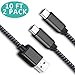 Power-7 USB Type C Cable, 2-Pack 10FT Extra Long USB C Cable Nylon Braided Fast Charger Cord Compatible with Samsung Galaxy Note 10/Note 10+/9/S8/S9/S10/S10+, LG V40/G8, Moto Z3 Z4 Pixel 3 XL and More