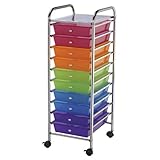 Blue Hills Studio SC10MC Storage Cart 10-Drawer (Standard) Multi-Colored